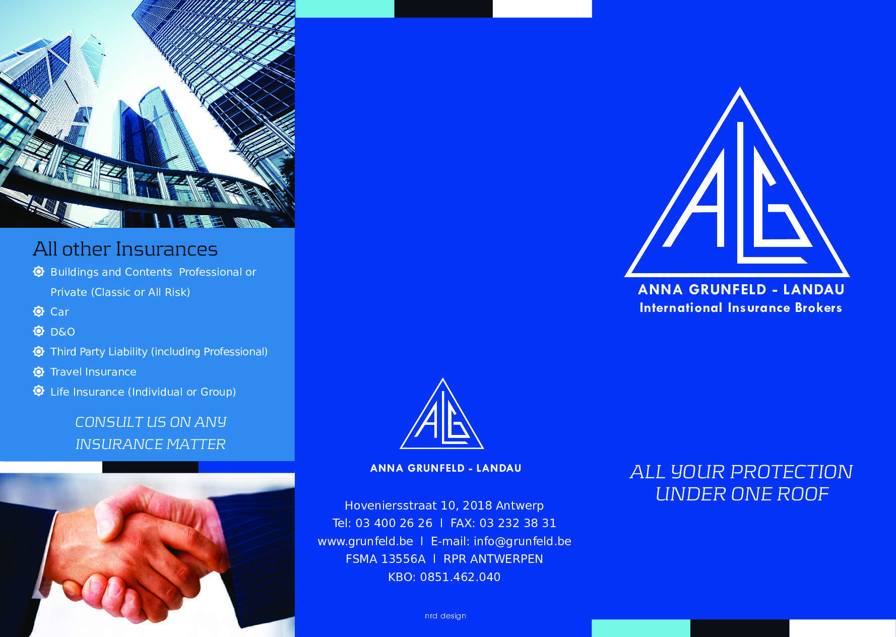 Insurance office in the Antwerp diamond district - website www.grunfeld.be